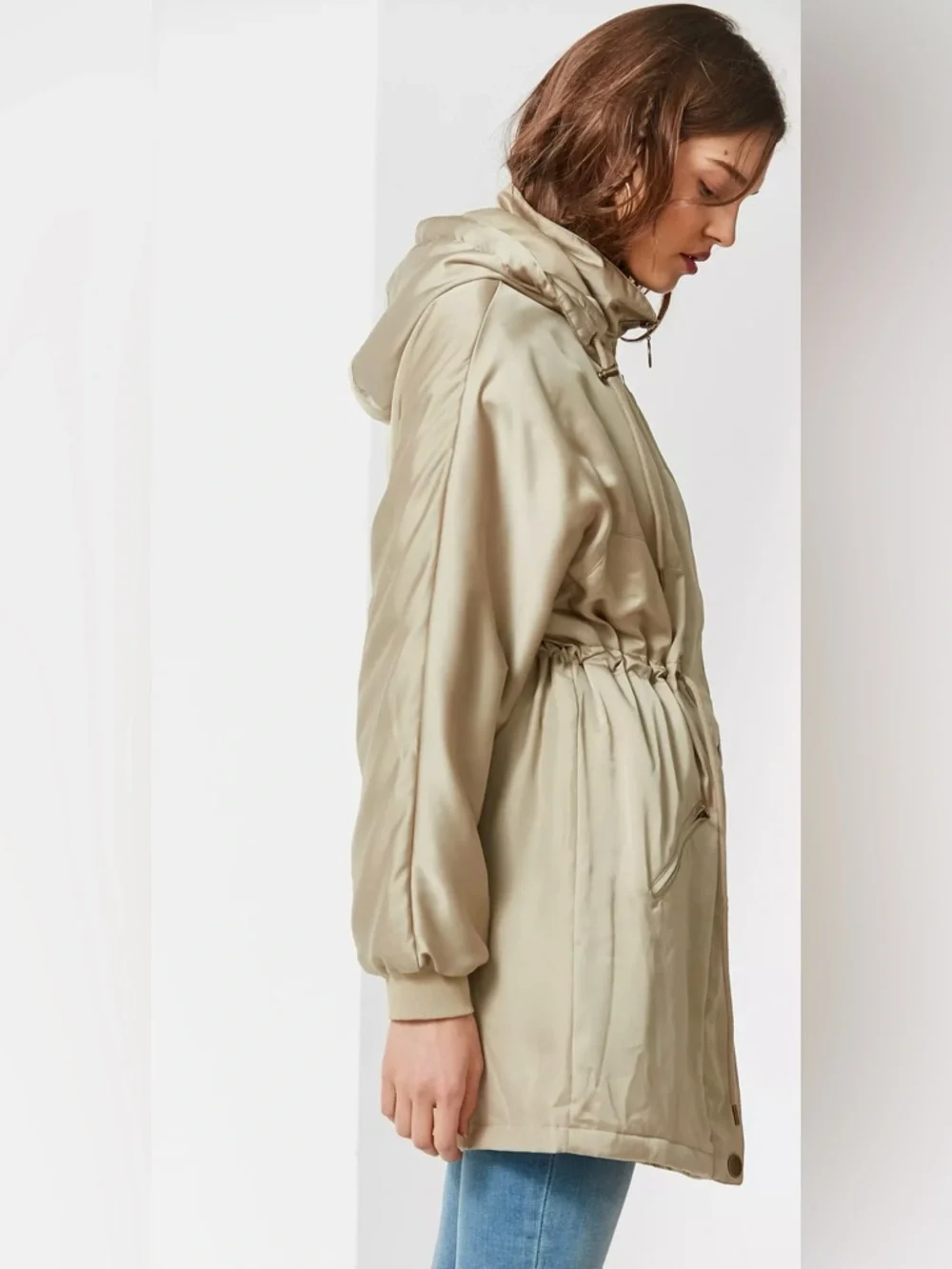 Urban Outfitters Mirabelle Satin Parka